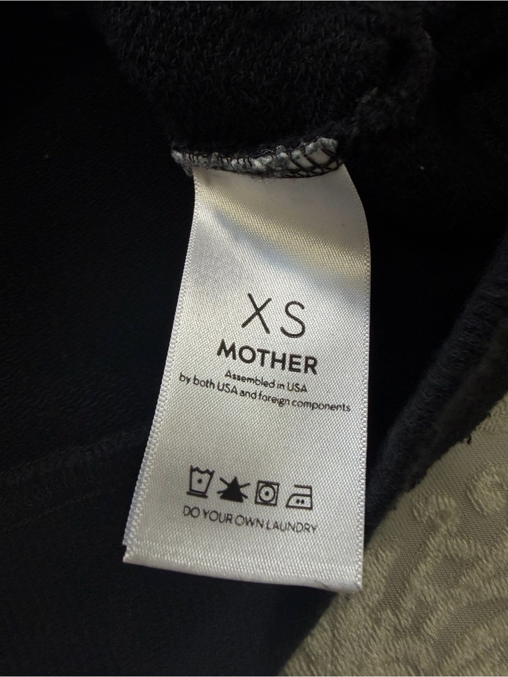 MOTHER The Tunic Big Easy Distressed Grunge Crewneck Sweatshirt Black XS - Picture 5 of 12